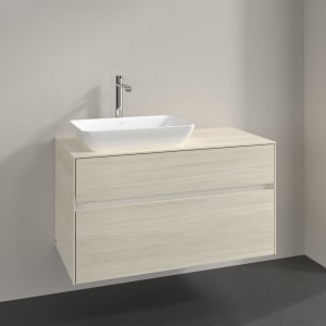 Villeroy & Boch Collaro Waschtischunterschrank 100 x 54,8 cm , mit LED-Beleuchtung, mit 2 Auszügen