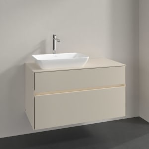 Villeroy & Boch Collaro Waschtischunterschrank 100 x 54,8 cm , mit LED-Beleuchtung, mit 2 Auszügen