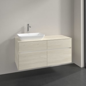 Villeroy & Boch Collaro Waschtischunterschrank 120 x 54,8 cm , mit LED-Beleuchtung, mit 4 Auszügen