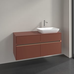 Villeroy & Boch Collaro Waschtischunterschrank 120 x 54,8 cm , mit LED-Beleuchtung, mit 4 Auszügen