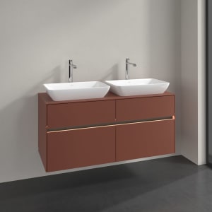 Villeroy & Boch Collaro Waschtischunterschrank 120 x 54,8 cm , mit LED-Beleuchtung, mit 4 Auszügen