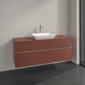 Villeroy & Boch Collaro Waschtischunterschrank 140 x 54,8 cm , mit LED-Beleuchtung, mit 4 Auszügen