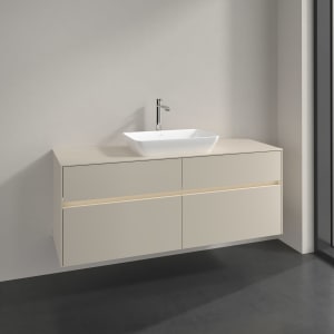 Villeroy & Boch Collaro Waschtischunterschrank 140 x 54,8 cm , mit LED-Beleuchtung, mit 4 Auszügen
