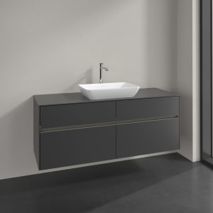 Villeroy & Boch Collaro Waschtischunterschrank 140 x 54,8 cm , mit LED-Beleuchtung, mit 4 Auszügen
