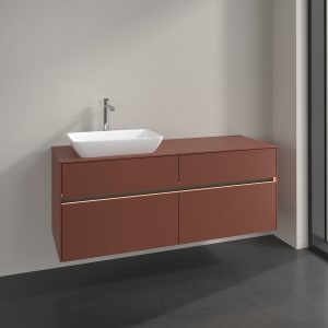 Villeroy & Boch Collaro Waschtischunterschrank 140 x 54,8 cm , mit LED-Beleuchtung, mit 4 Auszügen