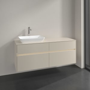 Villeroy & Boch Collaro Waschtischunterschrank 140 x 54,8 cm , mit LED-Beleuchtung, mit 4 Auszügen