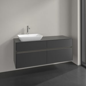 Villeroy & Boch Collaro Waschtischunterschrank 140 x 54,8 cm , mit LED-Beleuchtung, mit 4 Auszügen