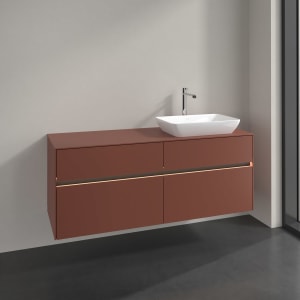 Villeroy & Boch Collaro Waschtischunterschrank 140 x 54,8 cm , mit LED-Beleuchtung, mit 4 Auszügen