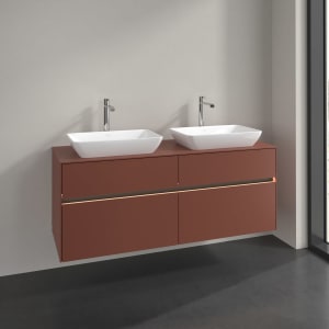Villeroy & Boch Collaro Waschtischunterschrank 140 x 54,8 cm , mit LED-Beleuchtung, mit 4 Auszügen