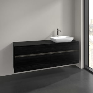 Villeroy & Boch Collaro Waschtischunterschrank 160 x 54,8 cm , mit LED-Beleuchtung, mit 4 Auszügen