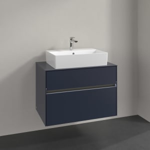 Villeroy & Boch Collaro Waschtischunterschrank 80 x 54,8 cm , mit LED-Beleuchtung, mit 2 Auszügen