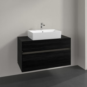 Villeroy & Boch Collaro Waschtischunterschrank 100 x 54,8 cm , mit LED-Beleuchtung, mit 2 Auszügen