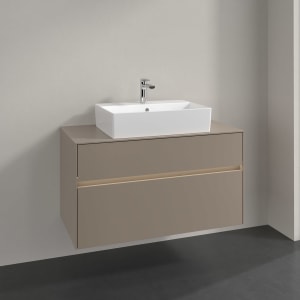 Villeroy & Boch Collaro Waschtischunterschrank 100 x 54,8 cm , mit LED-Beleuchtung, mit 2 Auszügen