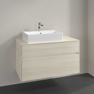 Villeroy & Boch Collaro Waschtischunterschrank 100 x 54,8 cm , mit LED-Beleuchtung, mit 2 Auszügen