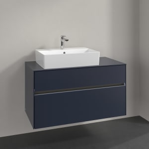 Villeroy & Boch Collaro Waschtischunterschrank 100 x 54,8 cm , mit LED-Beleuchtung, mit 2 Auszügen