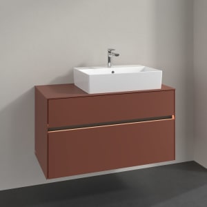 Villeroy & Boch Collaro Waschtischunterschrank 100 x 54,8 cm , mit LED-Beleuchtung, mit 2 Auszügen