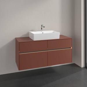 Villeroy & Boch Collaro Waschtischunterschrank 120 x 54,8 cm , mit LED-Beleuchtung, mit 4 Auszügen