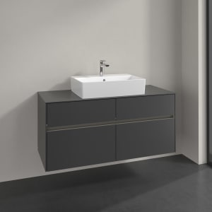 Villeroy & Boch Collaro Waschtischunterschrank 120 x 54,8 cm , mit LED-Beleuchtung, mit 4 Auszügen