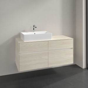Villeroy & Boch Collaro Waschtischunterschrank 120 x 54,8 cm , mit LED-Beleuchtung, mit 4 Auszügen