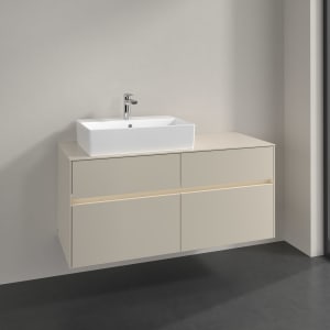 Villeroy & Boch Collaro Waschtischunterschrank 120 x 54,8 cm , mit LED-Beleuchtung, mit 4 Auszügen