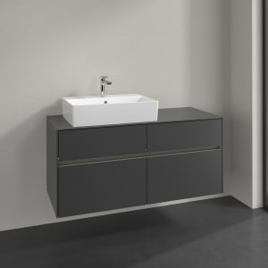 Villeroy & Boch Collaro Waschtischunterschrank 120 x 54,8 cm , mit LED-Beleuchtung, mit 4 Auszügen