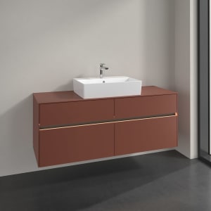 Villeroy & Boch Collaro Waschtischunterschrank 140 x 54,8 cm , mit LED-Beleuchtung, mit 4 Auszügen