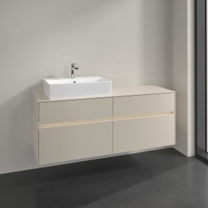 Villeroy & Boch Collaro Waschtischunterschrank 140 x 54,8 cm , mit LED-Beleuchtung, mit 4 Auszügen
