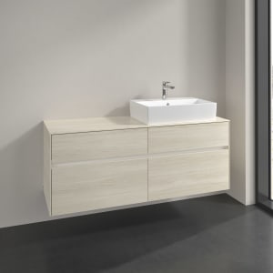 Villeroy & Boch Collaro Waschtischunterschrank 140 x 54,8 cm , mit LED-Beleuchtung, mit 4 Auszügen
