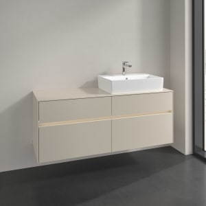 Villeroy & Boch Collaro Waschtischunterschrank 140 x 54,8 cm , mit LED-Beleuchtung, mit 4 Auszügen