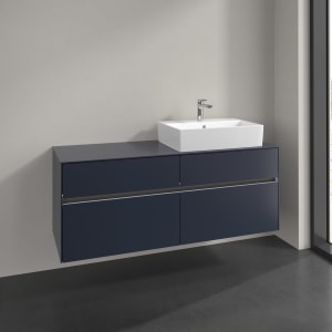 Villeroy & Boch Collaro Waschtischunterschrank 140 x 54,8 cm , mit LED-Beleuchtung, mit 4 Auszügen