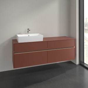 Villeroy & Boch Collaro Waschtischunterschrank 160 x 54,8 cm , mit LED-Beleuchtung, mit 4 Auszügen