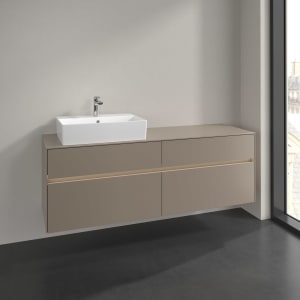 Villeroy & Boch Collaro Waschtischunterschrank 160 x 54,8 cm , mit LED-Beleuchtung, mit 4 Auszügen