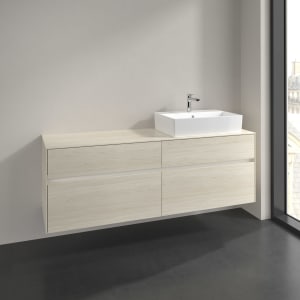 Villeroy & Boch Collaro Waschtischunterschrank 160 x 54,8 cm , mit LED-Beleuchtung, mit 4 Auszügen
