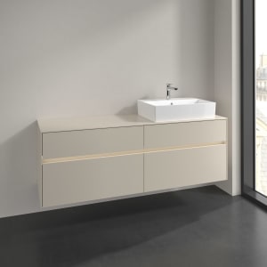 Villeroy & Boch Collaro Waschtischunterschrank 160 x 54,8 cm , mit LED-Beleuchtung, mit 4 Auszügen