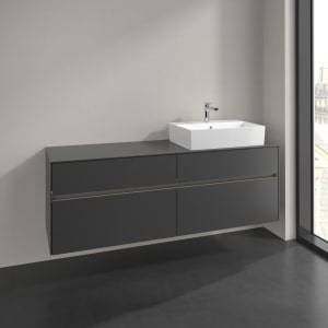 Villeroy & Boch Collaro Waschtischunterschrank 160 x 54,8 cm , mit LED-Beleuchtung, mit 4 Auszügen