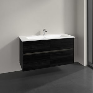 Villeroy & Boch Collaro Waschtischunterschrank 116,1 x 61 cm , mit LED-Beleuchtung, mit 4 Auszügen