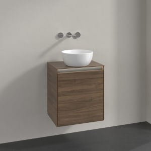 Villeroy & Boch Collaro Waschtischunterschrank 50 x 54,8 cm , mit LED-Beleuchtung, mit 1 Tür, Anschlag links