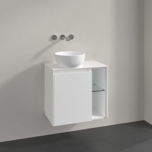 Villeroy & Boch Collaro Waschtischunterschrank 60 x 54,8 cm , mit LED-Beleuchtung, mit 1 Tür, Anschlag links