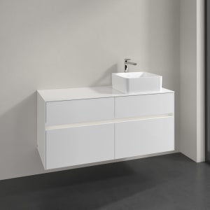 Villeroy & Boch Collaro Waschtischunterschrank 120 x 54,8 cm mit 4 Auszügen und LED Licht, für WT rechts