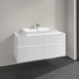 Villeroy & Boch Collaro Waschtischunterschrank 120 x 54,8 cm mit 4 Auszügen und LED Licht, für WT mittig