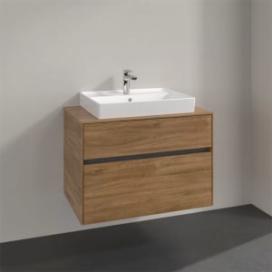 Villeroy & Boch Collaro Waschtischunterschrank 80 x 54,8 cm mit 2 Auszügen, für WT mittig