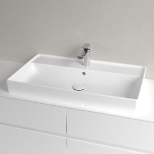 Villeroy & Boch Collaro Schrankwaschtisch 80 cm geschliffen, mit Überlauf, 1 Hahnloch