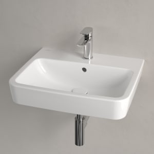 Villeroy & Boch O.novo Aufsatzwaschtisch 55 x 46 cm mit Überlauf, 1 Hahnloch
