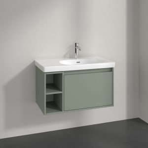 Villeroy & Boch Skyla Waschtisch mit Unterschrank 80 cm, 1 Auszug, Stauraum links