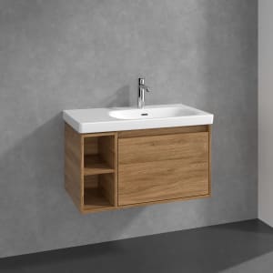 Villeroy & Boch Skyla Waschtisch mit Unterschrank 80 cm, 1 Auszug, Stauraum links