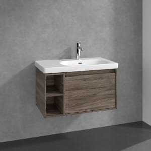 Villeroy & Boch Skyla Waschtisch mit Unterschrank 80 cm, 1 Auszug, Stauraum links
