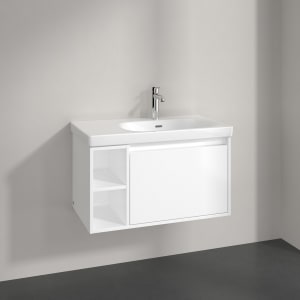 Villeroy & Boch Skyla Waschtisch mit Unterschrank 80 cm, 1 Auszug, Stauraum links
