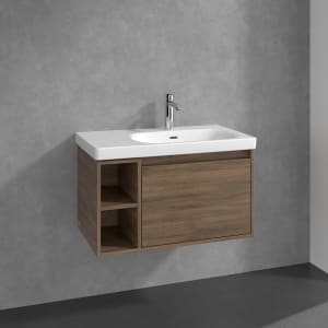 Villeroy & Boch Skyla Waschtisch mit Unterschrank 80 cm, 1 Auszug, Stauraum links