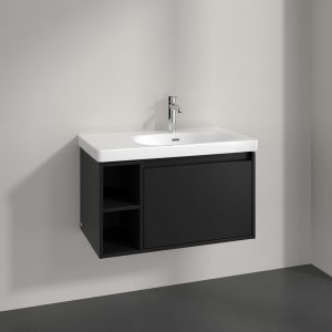 Villeroy & Boch Skyla Waschtisch mit Unterschrank 80 cm, 1 Auszug, Stauraum links