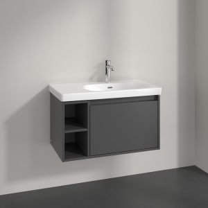 Villeroy & Boch Skyla Waschtisch mit Unterschrank 80 cm, 1 Auszug, Stauraum links